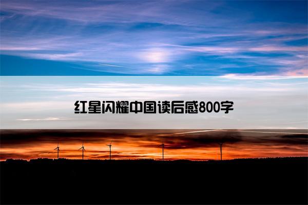 红星闪耀中国读后感800字