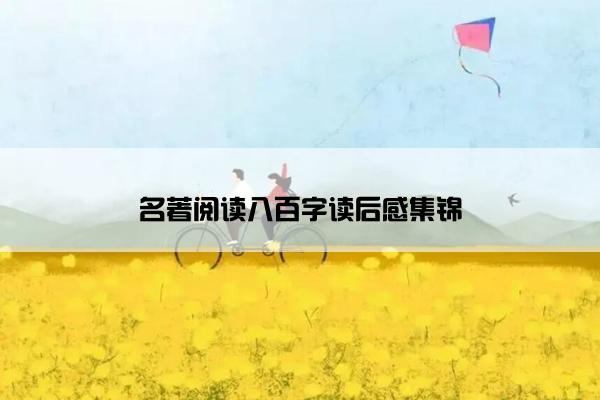 名著阅读八百字读后感集锦