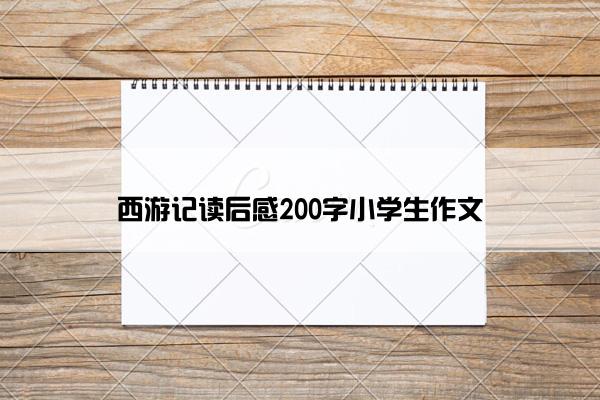 西游记读后感200字小学生作文