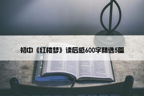 初中《红楼梦》读后感600字精选5篇