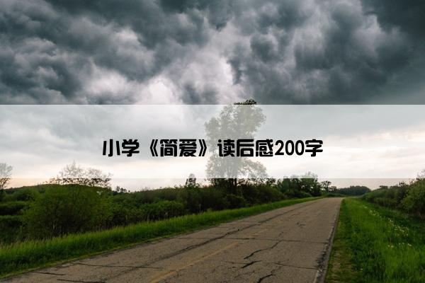 小学《简爱》读后感200字