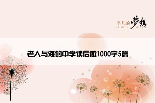 老人与海的中学读后感1000字5篇