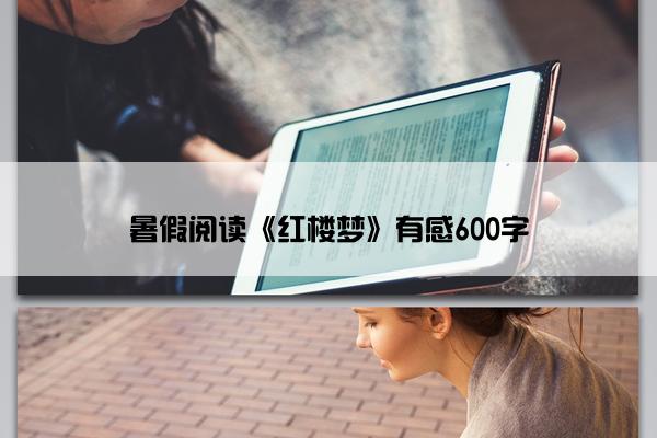 暑假阅读《红楼梦》有感600字