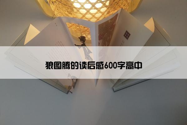 狼图腾的读后感600字高中
