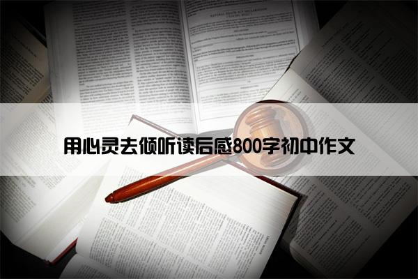 用心灵去倾听读后感800字初中作文