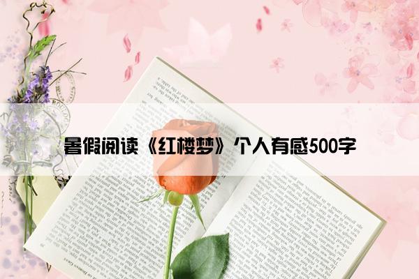 暑假阅读《红楼梦》个人有感500字