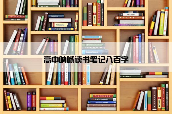 高中呐喊读书笔记八百字