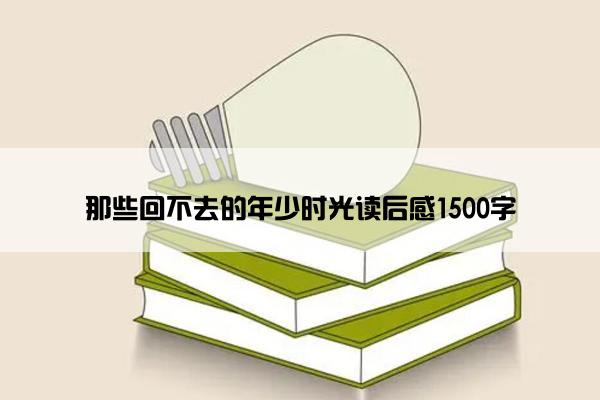 那些回不去的年少时光读后感1500字