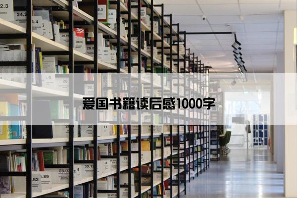 爱国书籍读后感1000字