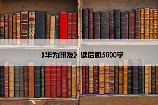 《华为研发》读后感5000字