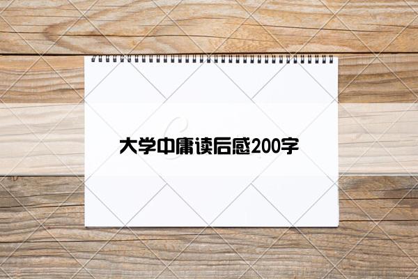 大学中庸读后感200字