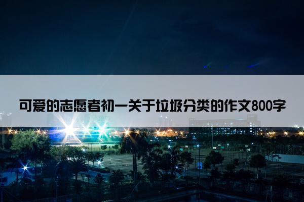可爱的志愿者初一关于垃圾分类的作文800字