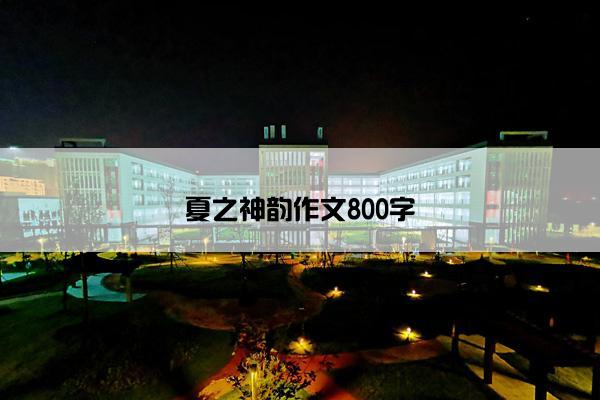 夏之神韵作文800字