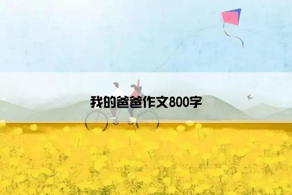 我的爸爸作文800字