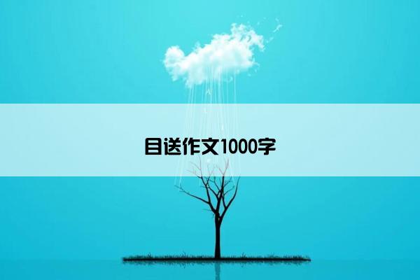 目送作文1000字