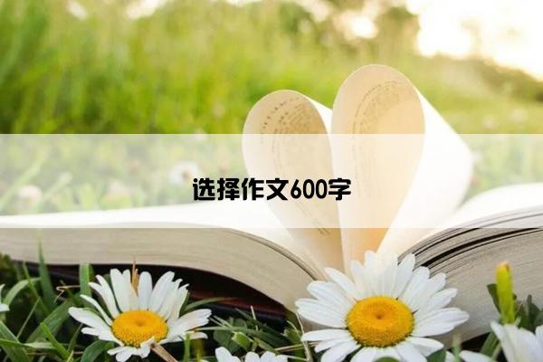 选择作文600字