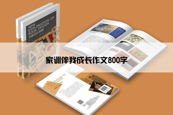 家训伴我成长作文800字