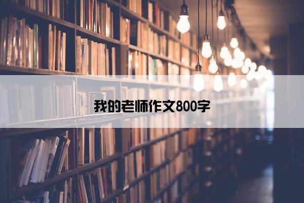 我的老师作文800字