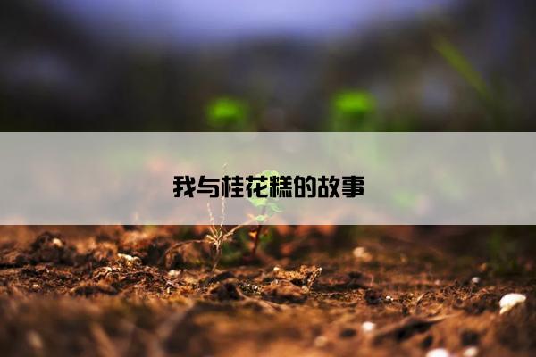我与桂花糕的故事