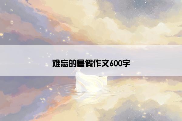 难忘的暑假作文600字