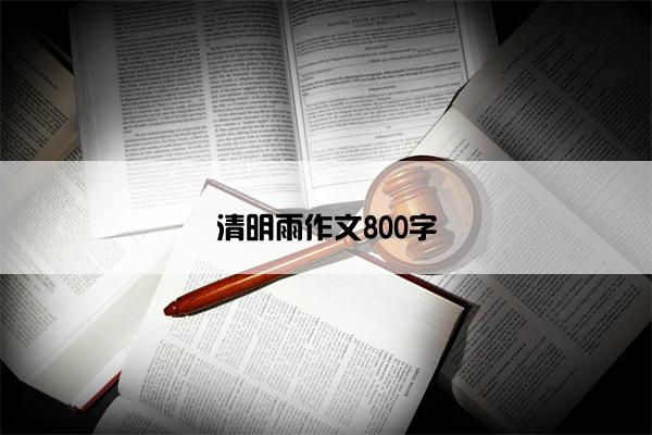 清明雨作文800字