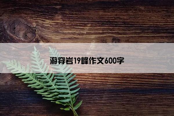 游穿岩19峰作文600字