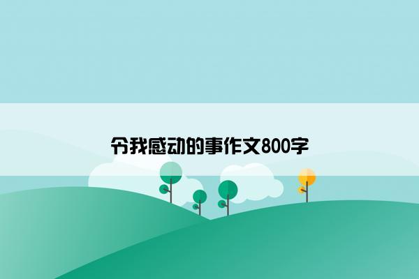 令我感动的事作文800字