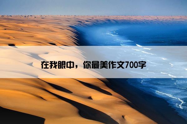 在我眼中，你最美作文700字
