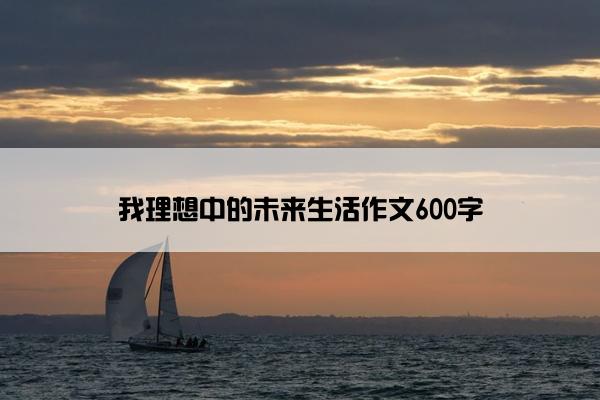 我理想中的未来生活作文600字