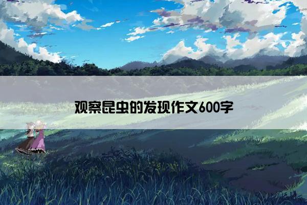 观察昆虫的发现作文600字