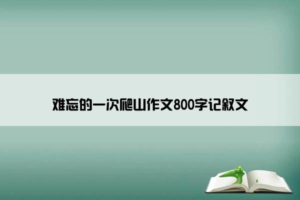 难忘的一次爬山作文800字记叙文