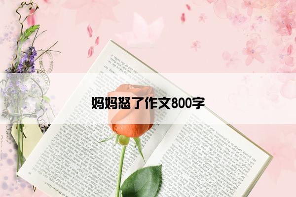 妈妈怒了作文800字