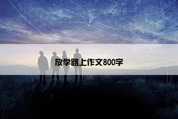 放学路上作文800字