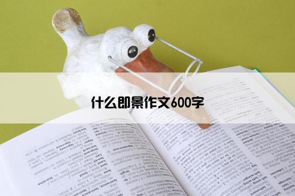 什么即景作文600字