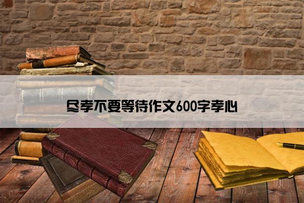 尽孝不要等待作文600字孝心