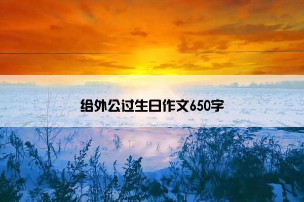 给外公过生日作文650字