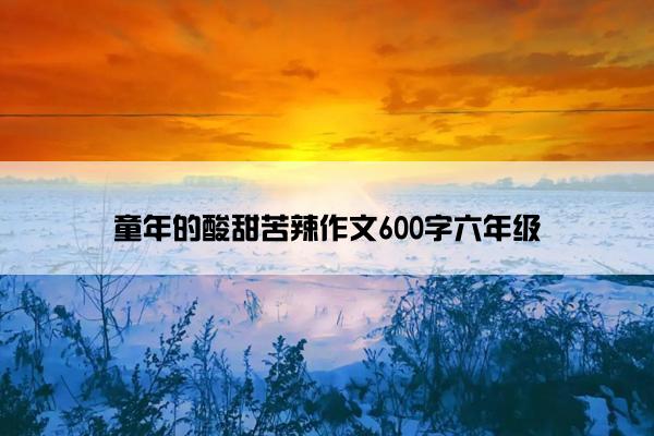 童年的酸甜苦辣作文600字六年级