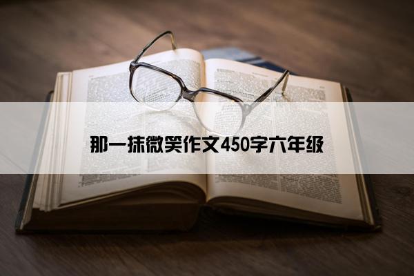 那一抹微笑作文450字六年级