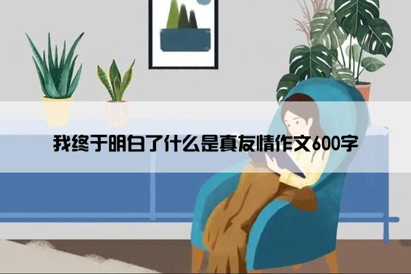 我终于明白了什么是真友情作文600字