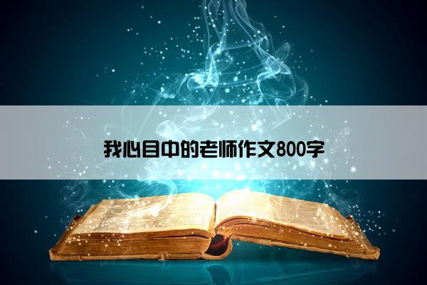 我心目中的老师作文800字