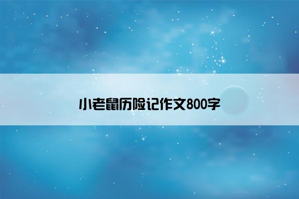 小老鼠历险记作文800字
