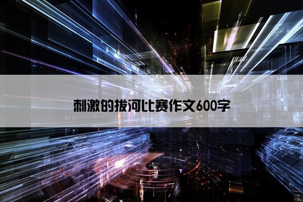 刺激的拔河比赛作文600字