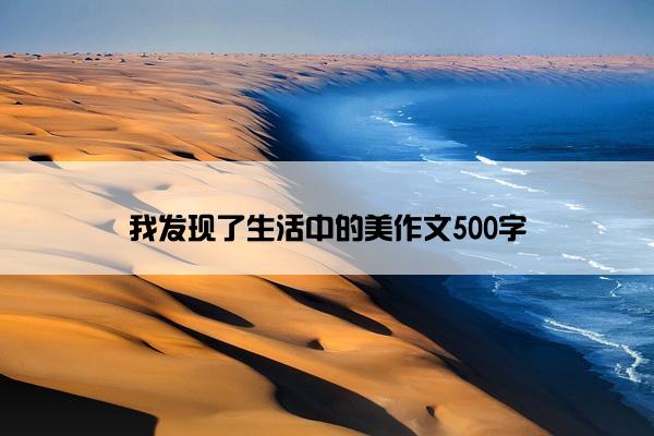 我发现了生活中的美作文500字