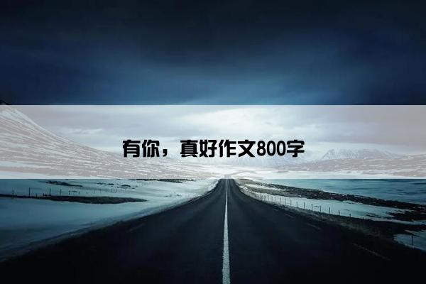 有你，真好作文800字