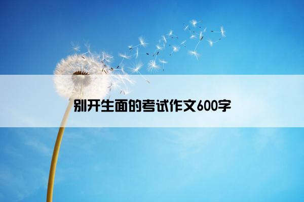 别开生面的考试作文600字