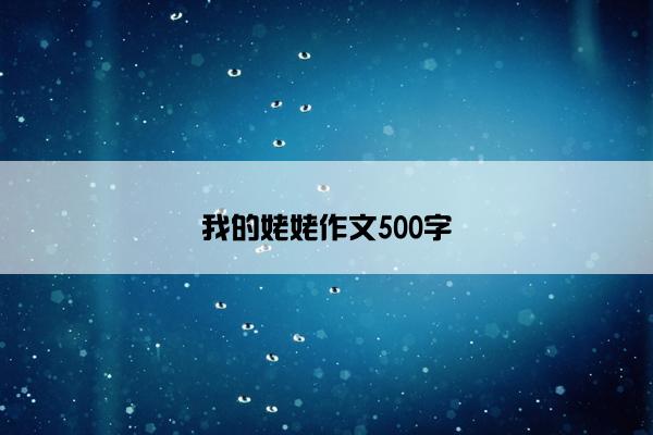 我的姥姥作文500字