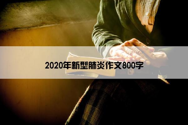 2020年新型肺炎作文800字