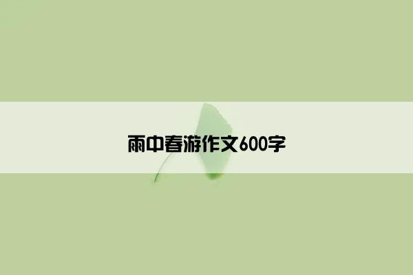 雨中春游作文600字