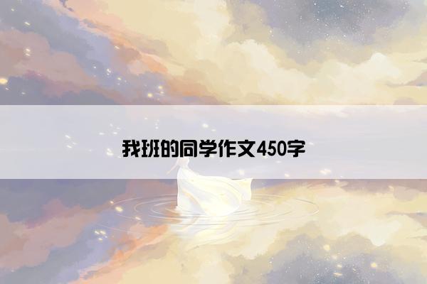 我班的同学作文450字