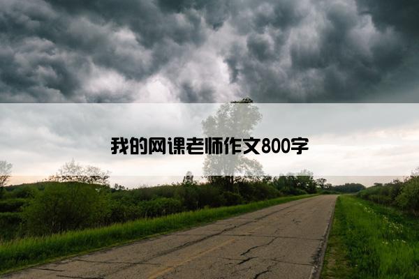 我的网课老师作文800字